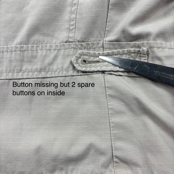 American Eagle Outfitters Jacket Womens XL Military Safari Cotton Blend Beige‎ - Picture 6 of 12